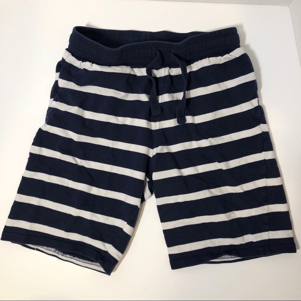 Boys H&M Cotton Shorts, Navy/White, size 9-10Y